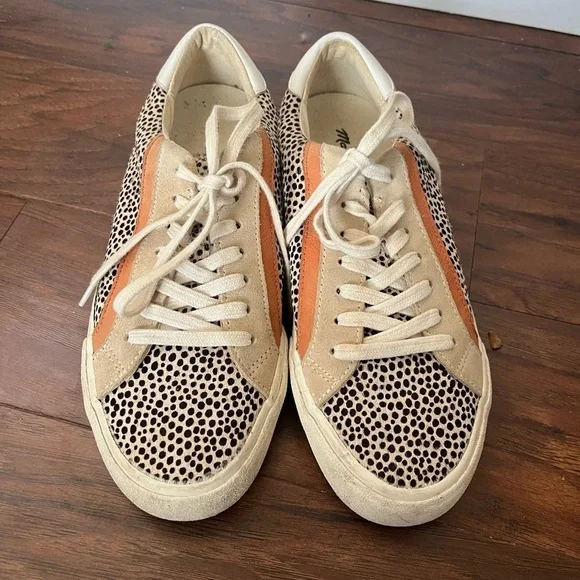Madewell Sidewalk Low-Top Sneakers in Spotted Calf Hair-Size 7.5 - Picture 3 of 8